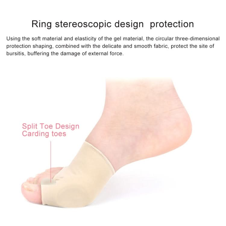 1 Pair SEBS Hallux Valgus Correction Sleeve Feet Care Special Big Toe Bone Ring Foot Thumb Orthopedic Brace Relieve for Men / Women, Size: S