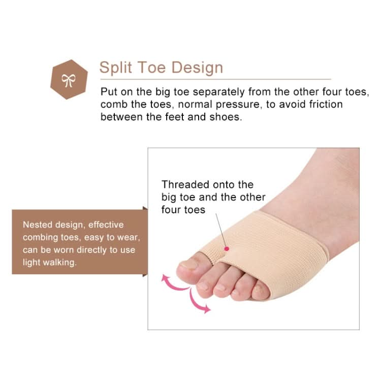 1 Pair Threaded Thumb Valgus Care Foot Forefoot Thickened Super Soft Thumb Protector, Size: S