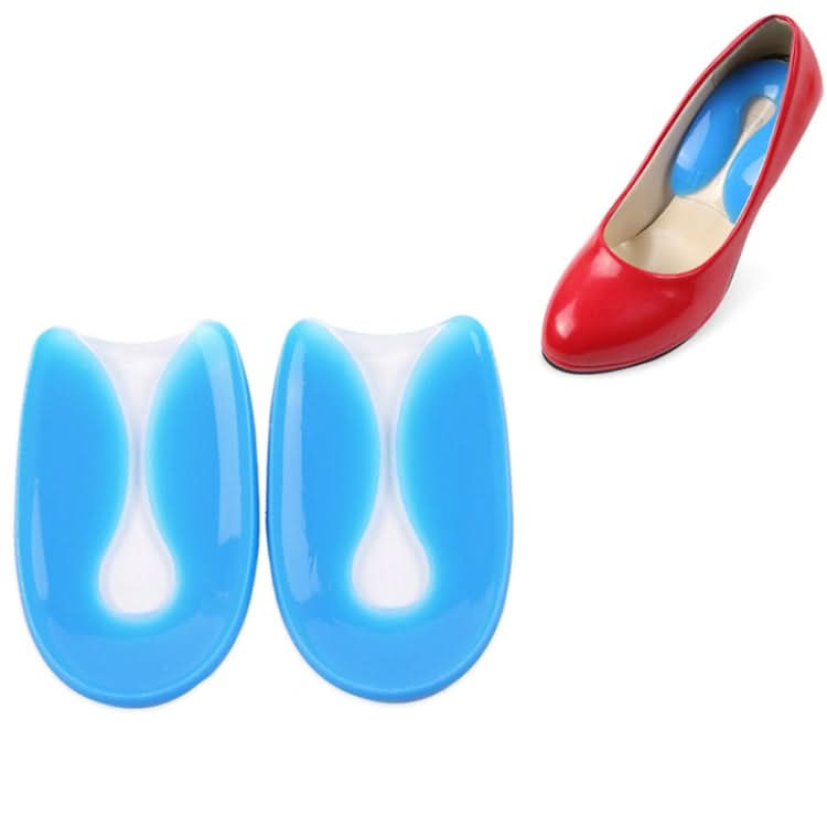 U-shaped Heel Pad Soft and Comfortable Shock Absorption Silicone Pad Insole, Size: S(30-34 Yards) Reluova