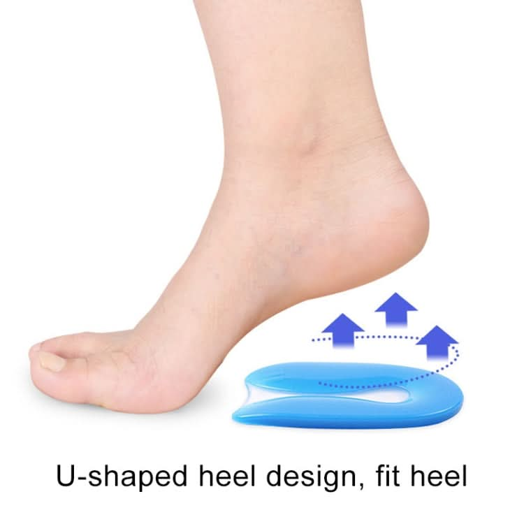 U-shaped Heel Pad Soft and Comfortable Shock Absorption Silicone Pad Insole, Size: S(30-34 Yards) Reluova