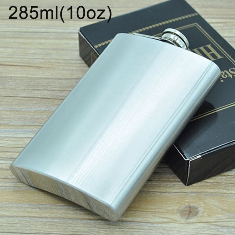 285mL (10oz) Outdoor Sports Handy Home Travel Wild Stainless Steel Portable Hip Flask(without Small Funnel)(Silver 285mL (10oz))-Reluova