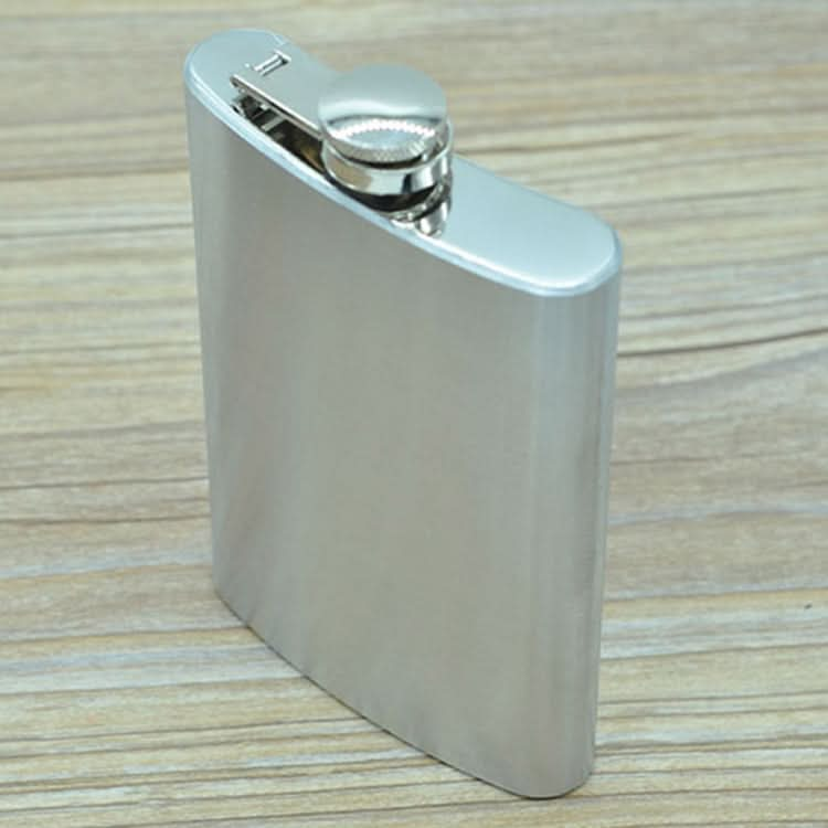 285mL (10oz) Outdoor Sports Handy Home Travel Wild Stainless Steel Portable Hip Flask(without Small Funnel)(Silver 285mL (10oz))-Reluova