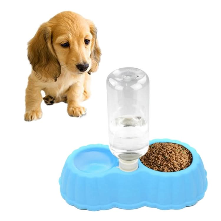 Pumpkin Shape Dog Cat Food Dish + Drinking Water Double Bowls with Automatic Water Dispenser, Size: S - Reluova