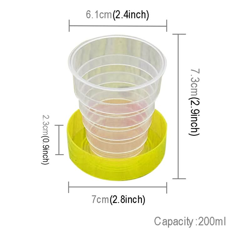 4 PCS 200ml Fashionable Outdoor Activity Using Plastic Portabel Folding Dringking Cup-Reluova