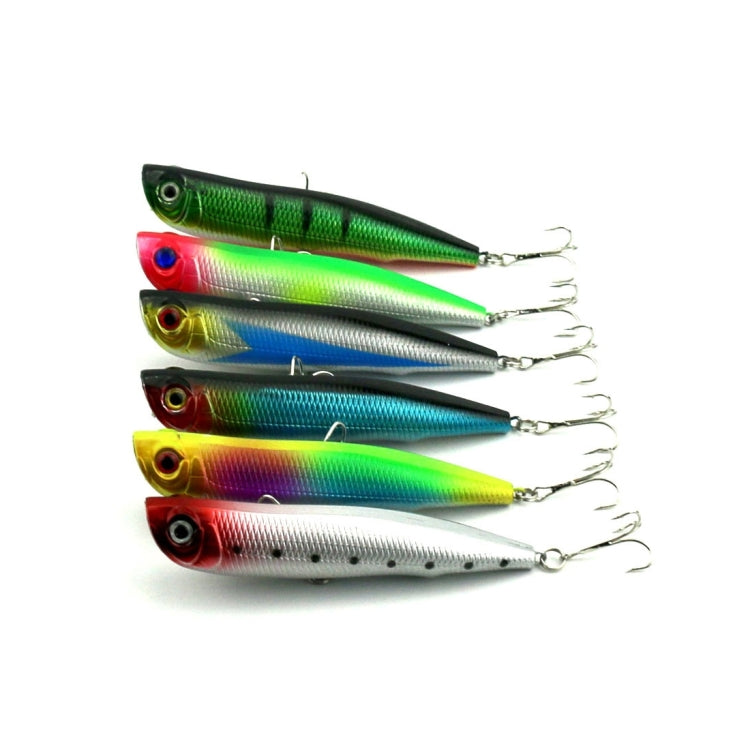 HENGJIA Artificial Fishing Lures Popper Bionic Fishing Bait with Hooks, Length: 10.5 cm, Random Color Delivery