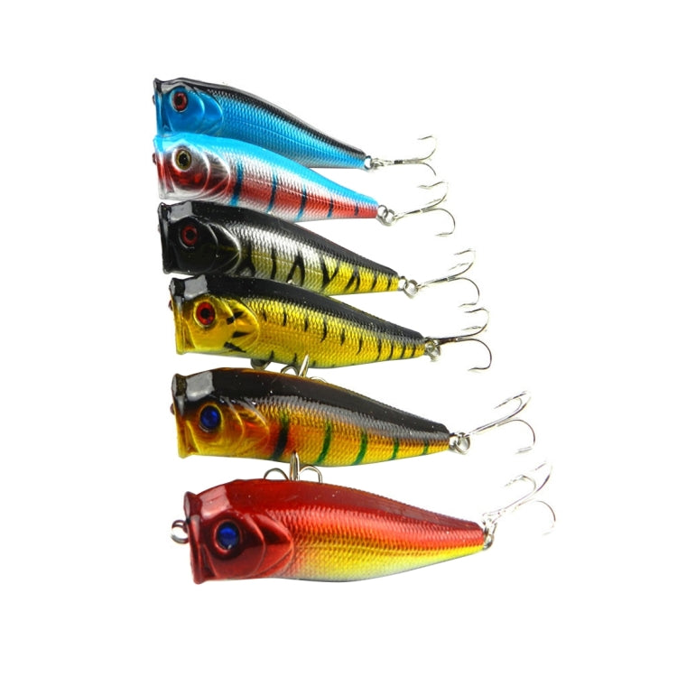 HENGJIA Plastic Artificial Fishing Lures Popper Bionic Fishing Bait with Hooks, Length: 9 cm, Random Color Delivery Reluova