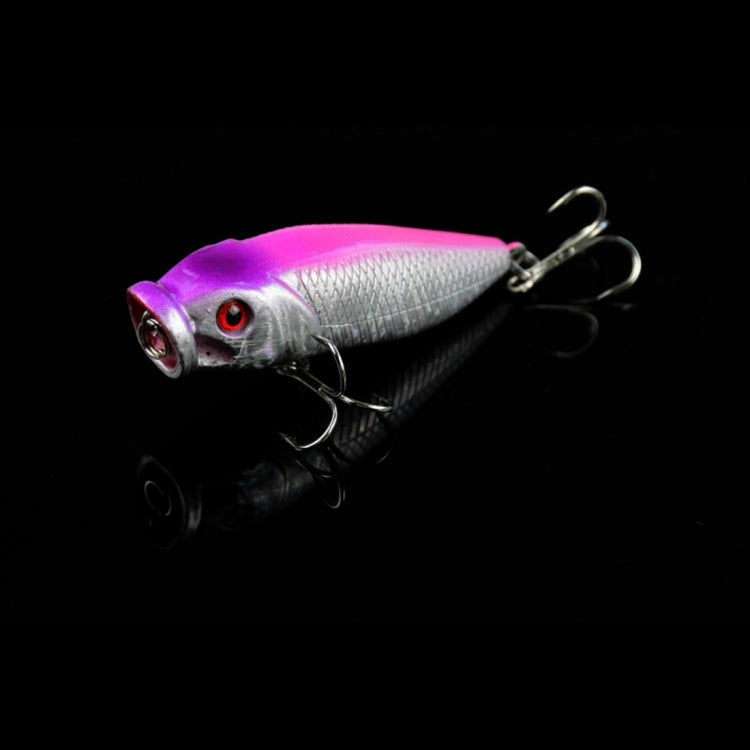 HENGJIA Plastic Artificial Fishing Lures Popper Bionic Fishing Bait with Hooks, Length: 6.5 cm, Random Color Delivery