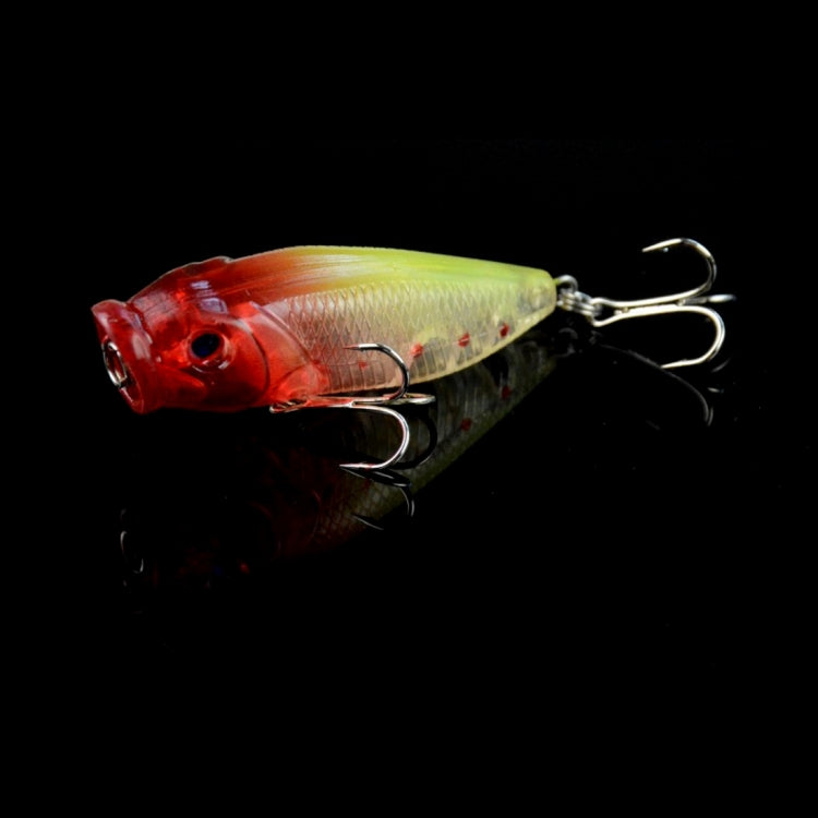 HENGJIA Plastic Artificial Fishing Lures Popper Bionic Fishing Bait with Hooks, Length: 6.5 cm, Random Color Delivery