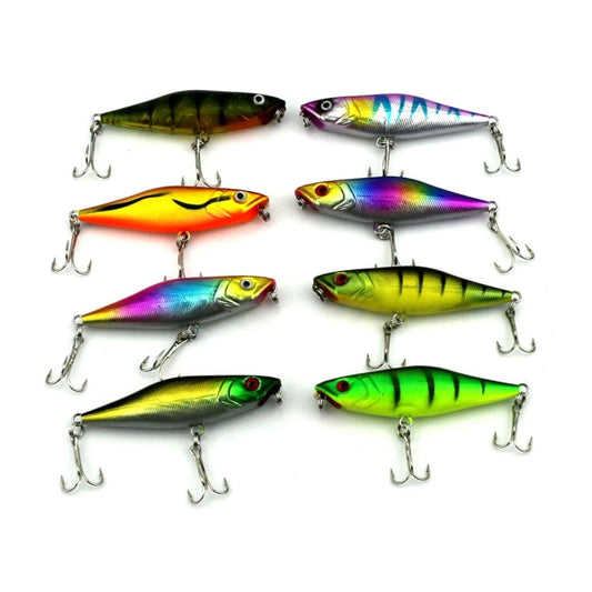 HENGJIA Artificial Fishing Lures Popper Bionic Fishing Bait with Hooks, Length: 7.5 cm, Random Color Delivery