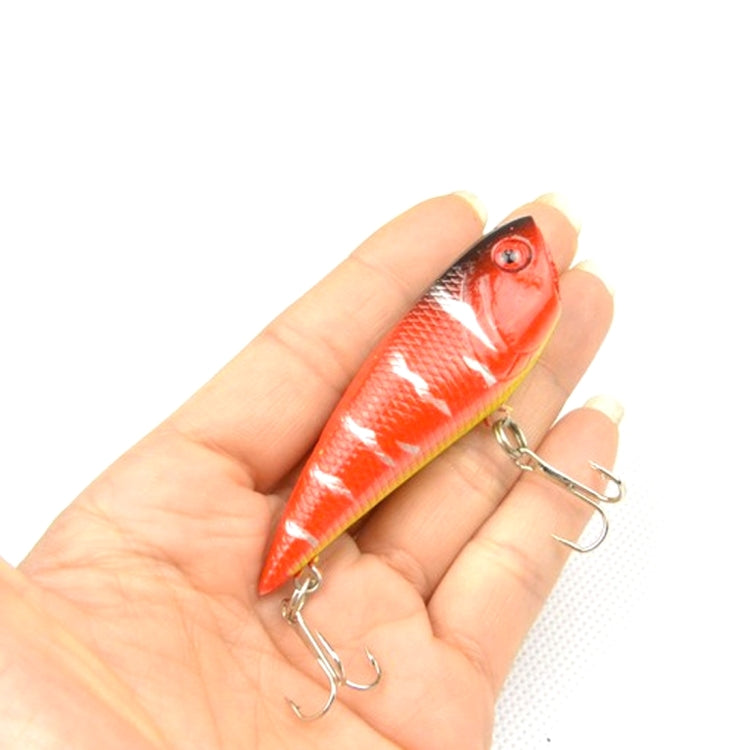 HENGJIA Plastic Artificial Fishing Lures Popper Bionic Fishing Bait with Hooks, Length: 6.7 cm, Random Color Delivery