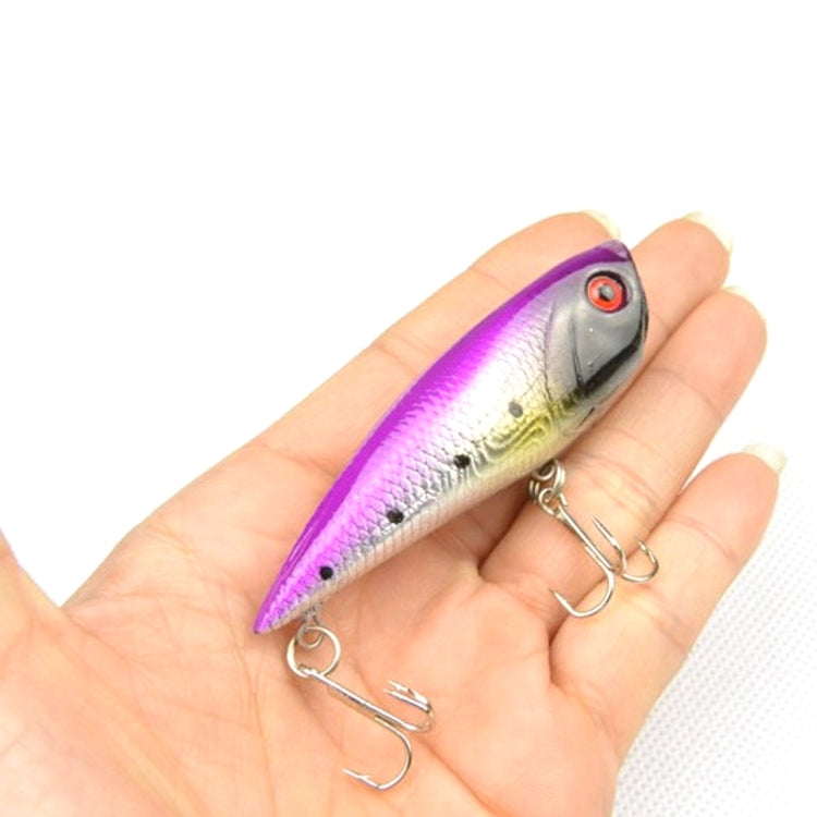 HENGJIA Plastic Artificial Fishing Lures Popper Bionic Fishing Bait with Hooks, Length: 6.7 cm, Random Color Delivery Reluova