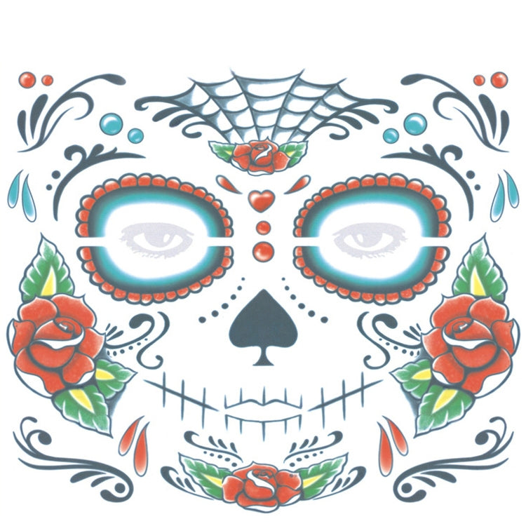 Halloween Waterproof Temporary Face Tattoo Stickers, Size: 240*210mm