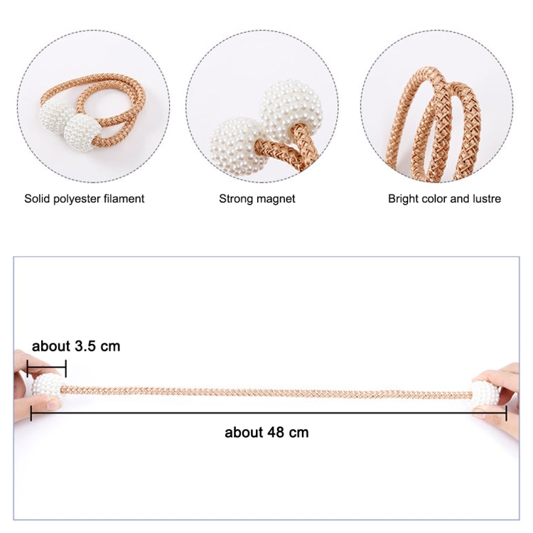 Fashion Adornments Pearl Magnetic Buckle Curtain Strap My Store