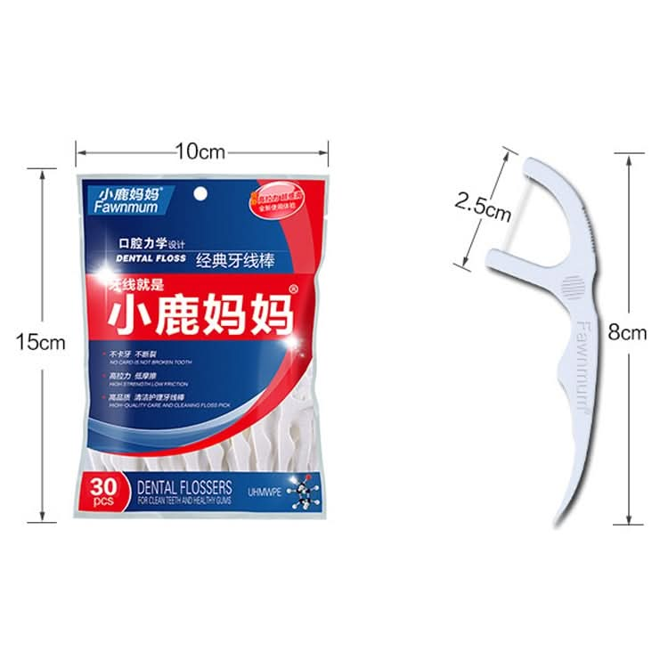 2 Packs Fawnmum Ultra-fine Safety Dental Floss Stick Toothpick Thread Portable Dental Floss Bag-Reluova