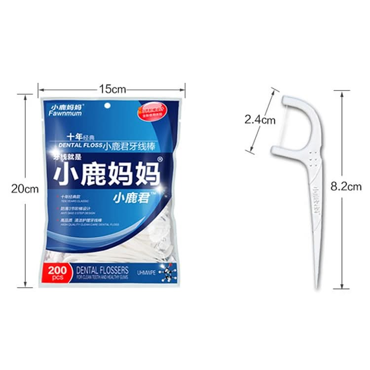 Fawnmum Ultra-fine Safety Flat Dental Floss Rod Arch Pick Toothpick Thread Portable Dental Floss Bag Reluova