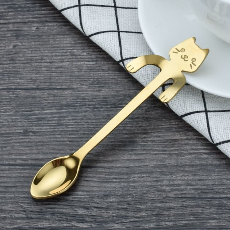 Creative 304 Stainless Steel Cartoon Cat Handle Coffee Stirring Spoons, 11.8*1.8cm - Reluova