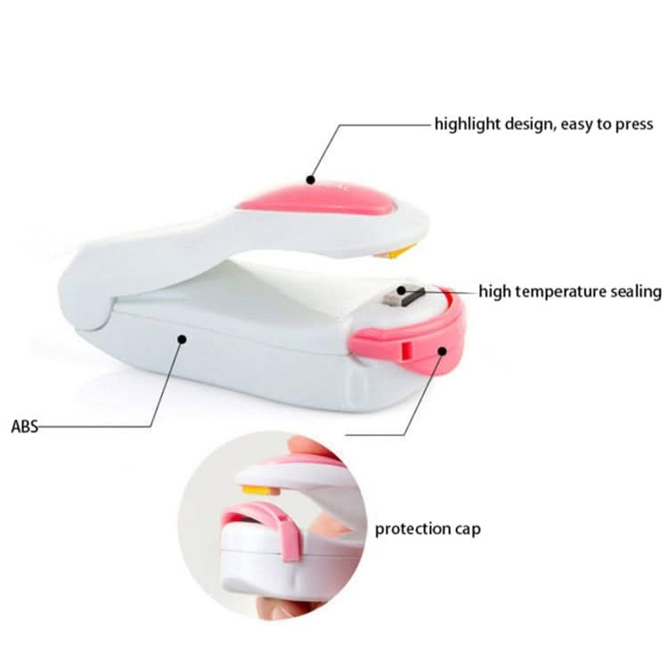 Portable Mini Heat Sealing Machine Impulse Sealer Seal Packing Plastic Bag Sealing Clamp, Random Color Delivery - Reluova