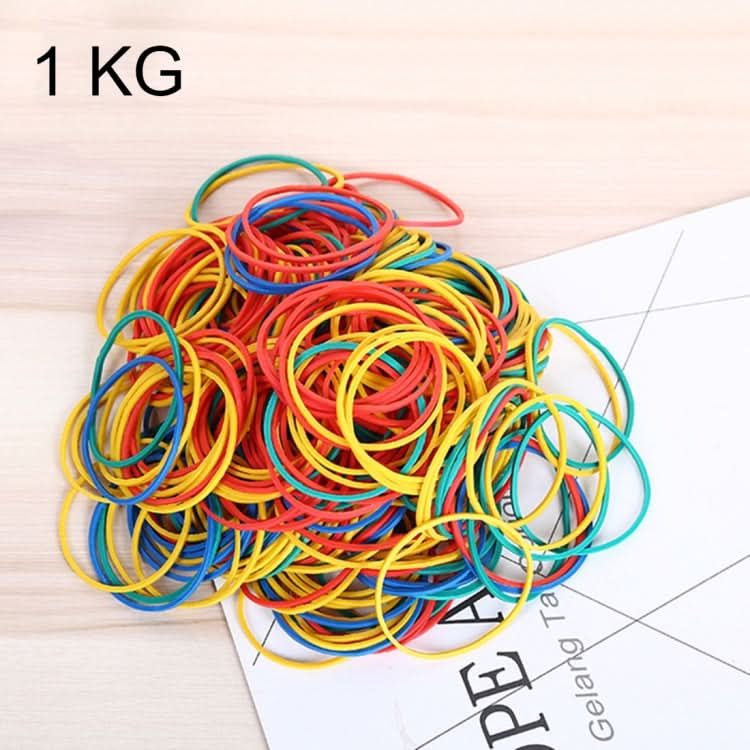 Assorted Color Sturdy Stretchable Elastic Rubber Bands School Office Supplies Stationery, 1KG Per Bag Reluova