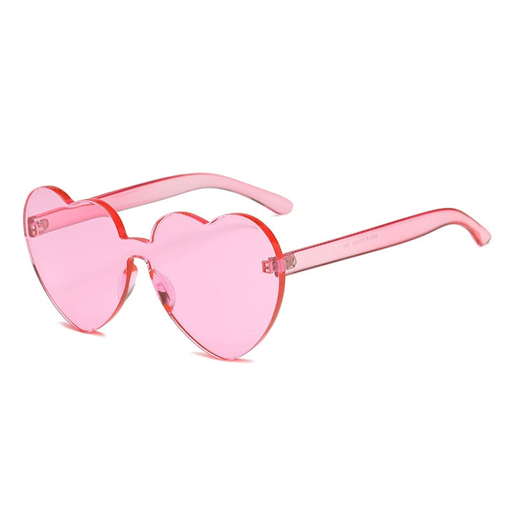 Heart Shape Rimless UV400 Sunglasses for Women Reluova