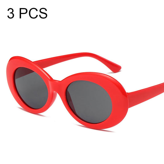 3 PCS Vintage Color Lens UV400 Sunglasses for Women Men, Random Color Reluova