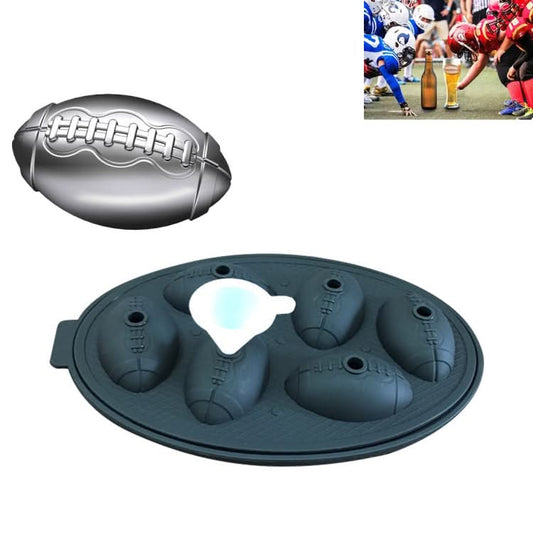 Rugby Shape 3D Ice Cube Mold Maker Bar Party Silicone Trays Chocolate Mold Kitchen Tool - Reluova