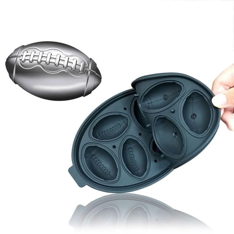 Rugby Shape 3D Ice Cube Mold Maker Bar Party Silicone Trays Chocolate Mold Kitchen Tool - Reluova