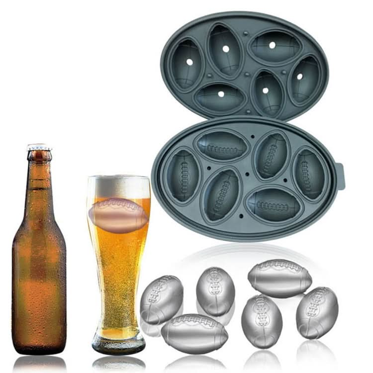 Rugby Shape 3D Ice Cube Mold Maker Bar Party Silicone Trays Chocolate Mold Kitchen Tool - Reluova