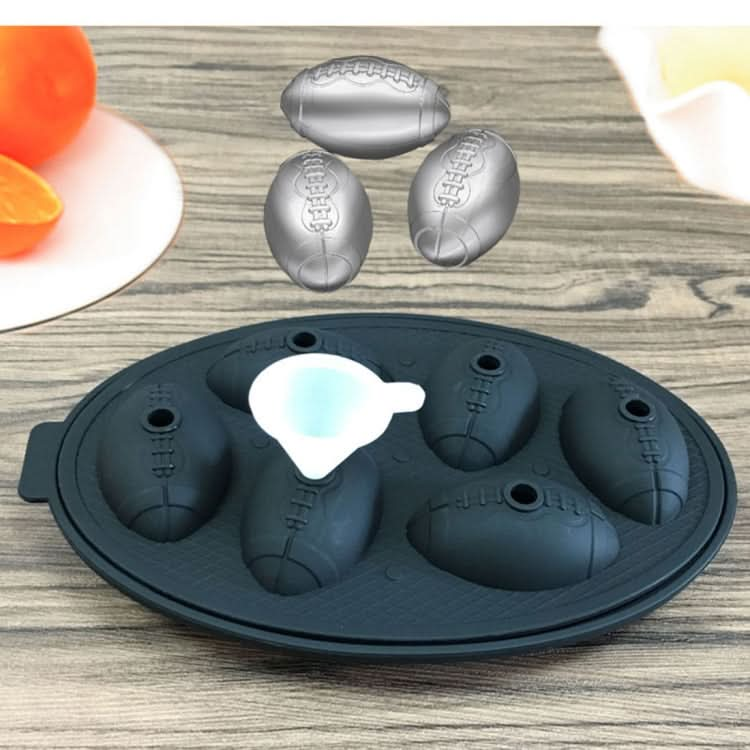 Rugby Shape 3D Ice Cube Mold Maker Bar Party Silicone Trays Chocolate Mold Kitchen Tool - Reluova