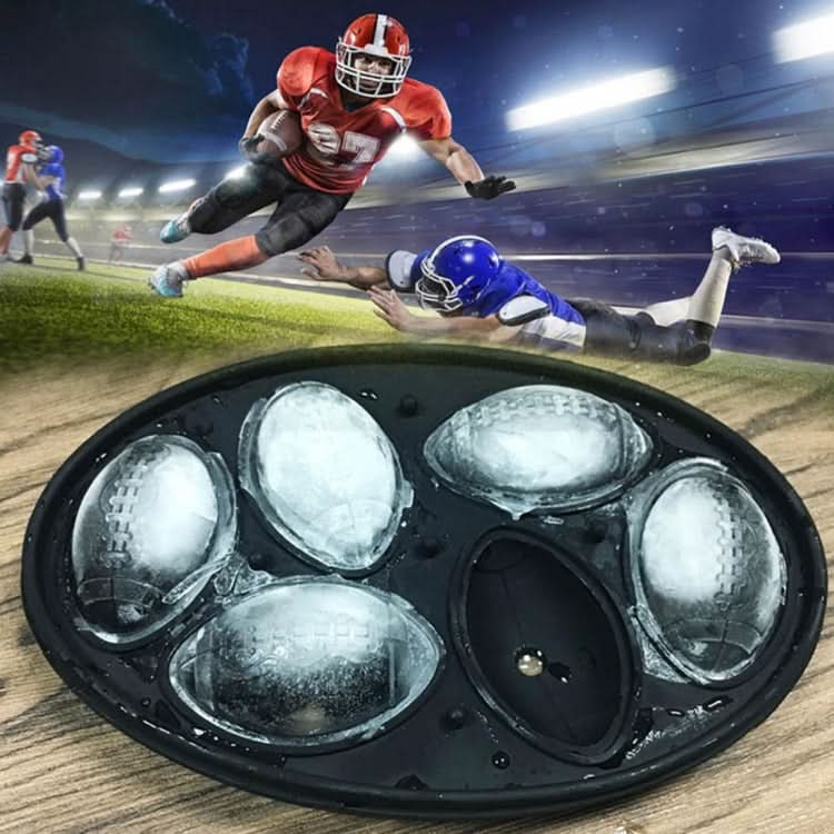 Rugby Shape 3D Ice Cube Mold Maker Bar Party Silicone Trays Chocolate Mold Kitchen Tool - Reluova