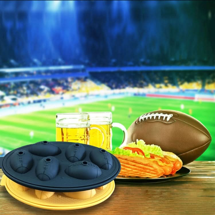 Rugby Shape 3D Ice Cube Mold Maker Bar Party Silicone Trays Chocolate Mold Kitchen Tool - Reluova