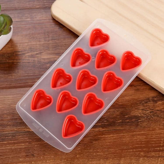 Love Shaped Silicon Ice Cube Tray / Ice Mold Random Color - Reluova