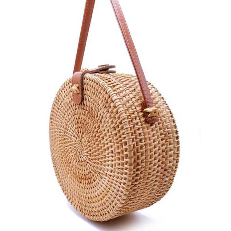 Autumn Rattan Handmade Rattan Bag  Vintage Art Beach Ladies Diagonal Bag, Size:20x20x8cm Reluova