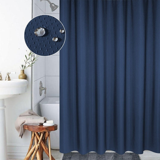 Thickening Waterproof And Mildew Curtain Honeycomb Texture Polyester Cloth Shower Curtain Bathroom Curtains,Size:120*180cm My Store