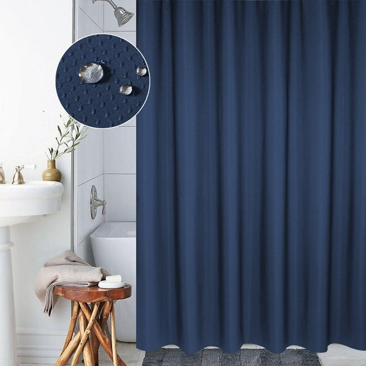 Thickening Waterproof And Mildew Curtain Honeycomb Texture Polyester Cloth Shower Curtain Bathroom Curtains,Size:180*180cm My Store