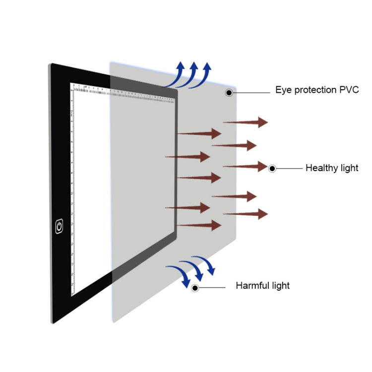 A4 Size LED Three Level of Brightness Dimmable Acrylic Copy Boards for Anime Sketch Drawing Sketchpad, with 1.5m USB Cable My Store