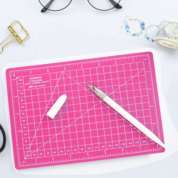 Junesix A5 Cutting Mat Set Cutting Mat & Ruler & Carving Knife Reluova