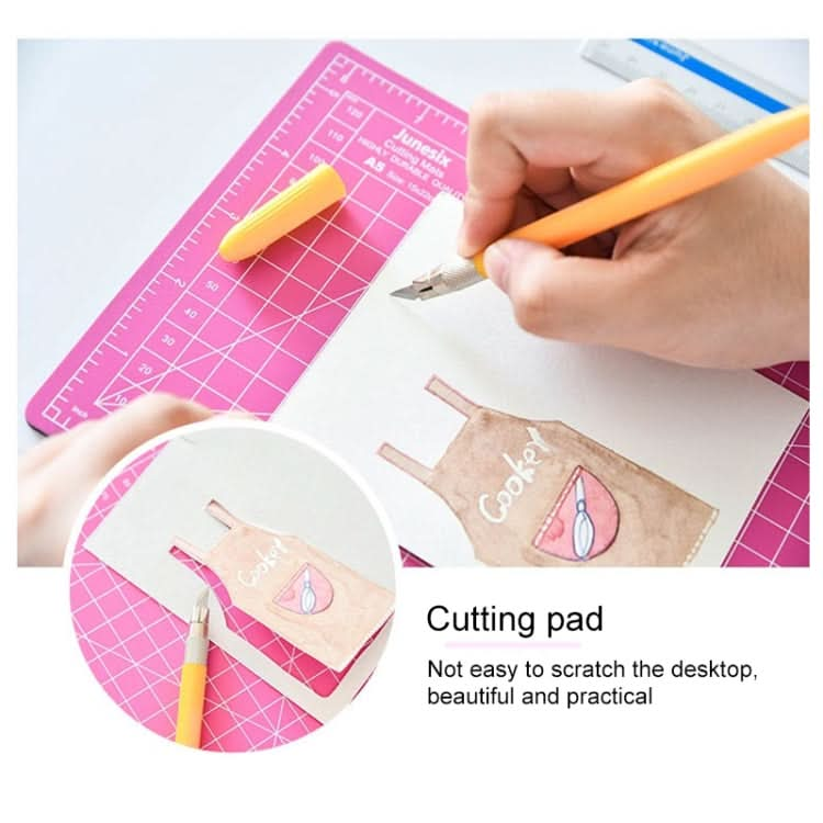 Junesix A5 Cutting Mat Set Cutting Mat & Ruler & Carving Knife Reluova