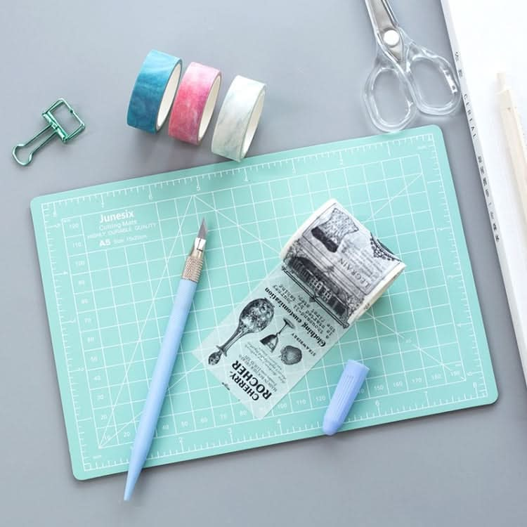 Junesix A5 Cutting Mat Set Cutting Mat & Ruler & Carving Knife Reluova