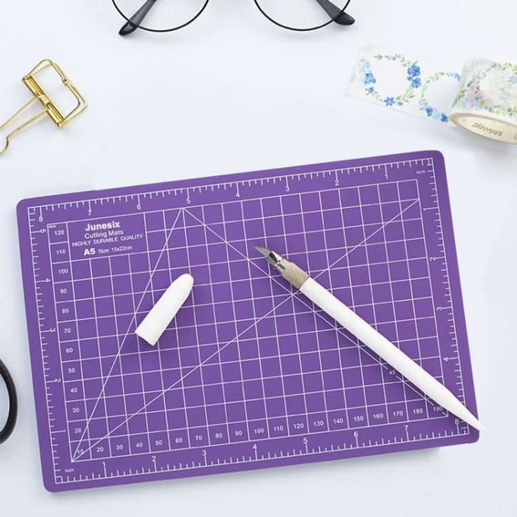 Junesix A5 Cutting Mat Set Cutting Mat & Ruler & Carving Knife Reluova