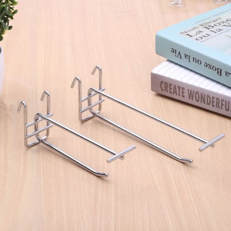 5pcs 5.8mm Supermarket Iron Grid Shelf Double Hook, Length: 20cm-Reluova