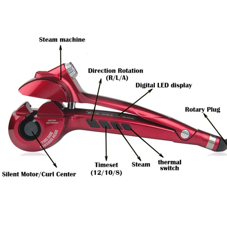 Spray Automatic Hair Curler Negative Ion Power Generation Splint, US Plug Reluova