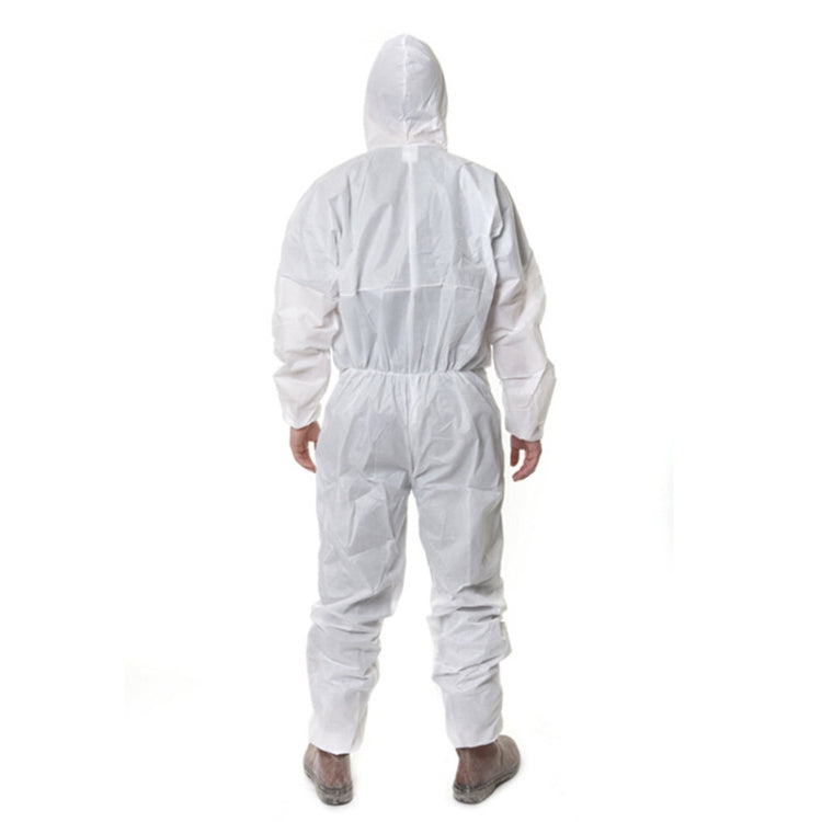 3M 4515 One-piece White Anti-static Anti-chemical Dustproof Sandblasting Suit with Cap, Size: L My Store