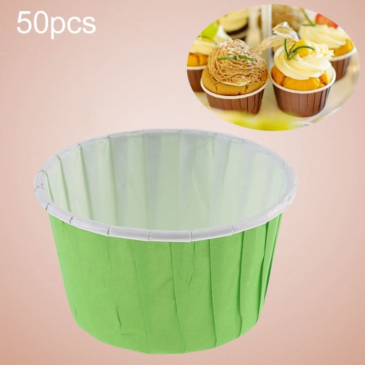 50pcs / Pack Round Lamination Cake Cup Muffin Cases Chocolate Cupcake Liner Baking Cup, Size: 5 x 3.8  x 3cm-Reluova