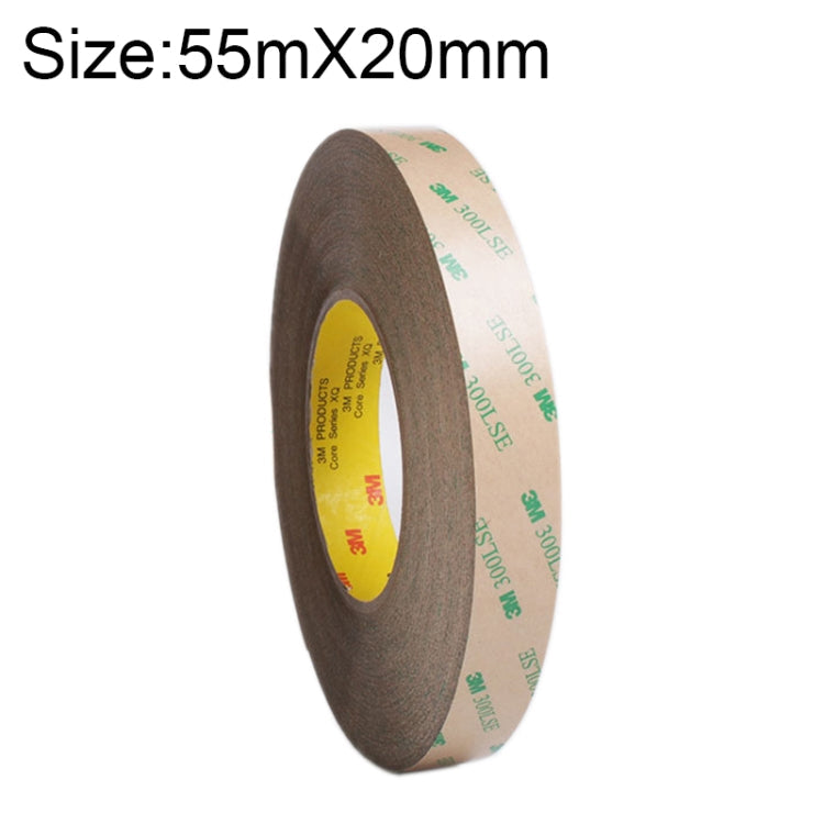 3M300LS 3M Super Adhesive Ultra-thin Transparent and High-temperature Resistant Double-sided Traceless Tape, Size: 55m x 20mm My Store