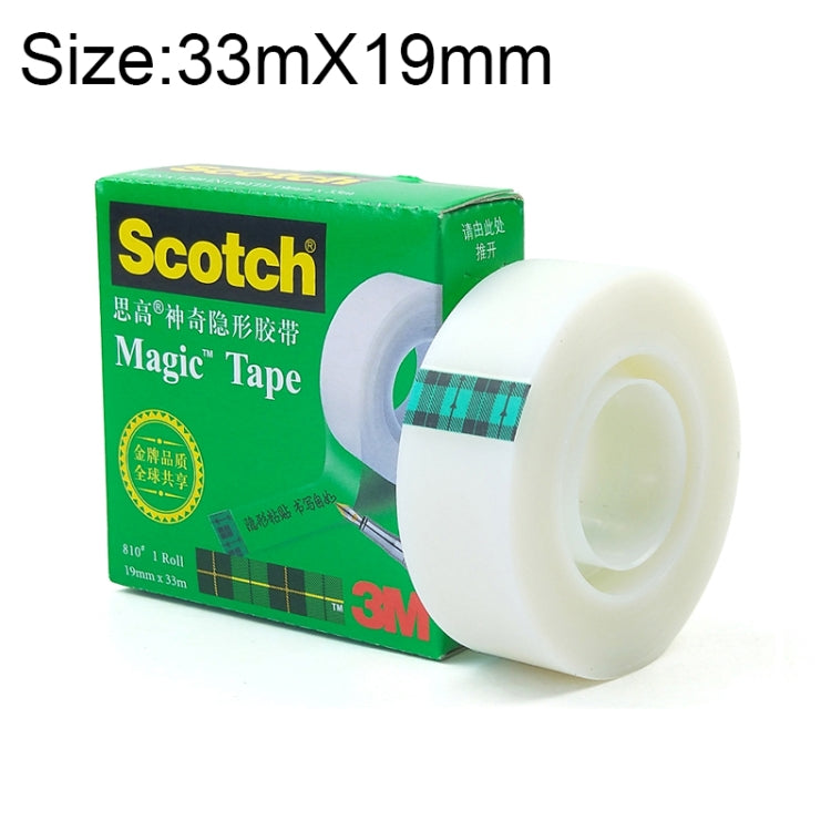 3M Scotch 810 Magic Invisible Tape Transparent Writing Repair Traceless Copying Tape, Size: 33m x 19mm My Store