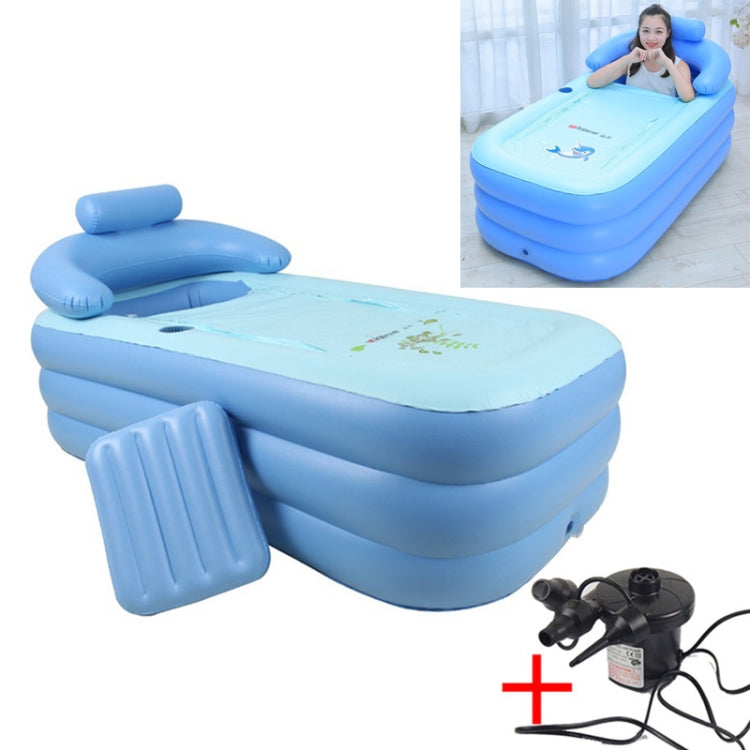 YT-038 Collapsible Sponge Bottom Inflatable Warm Bath Adult Bath Baby Swimming Pool with Charging Pump Reluova