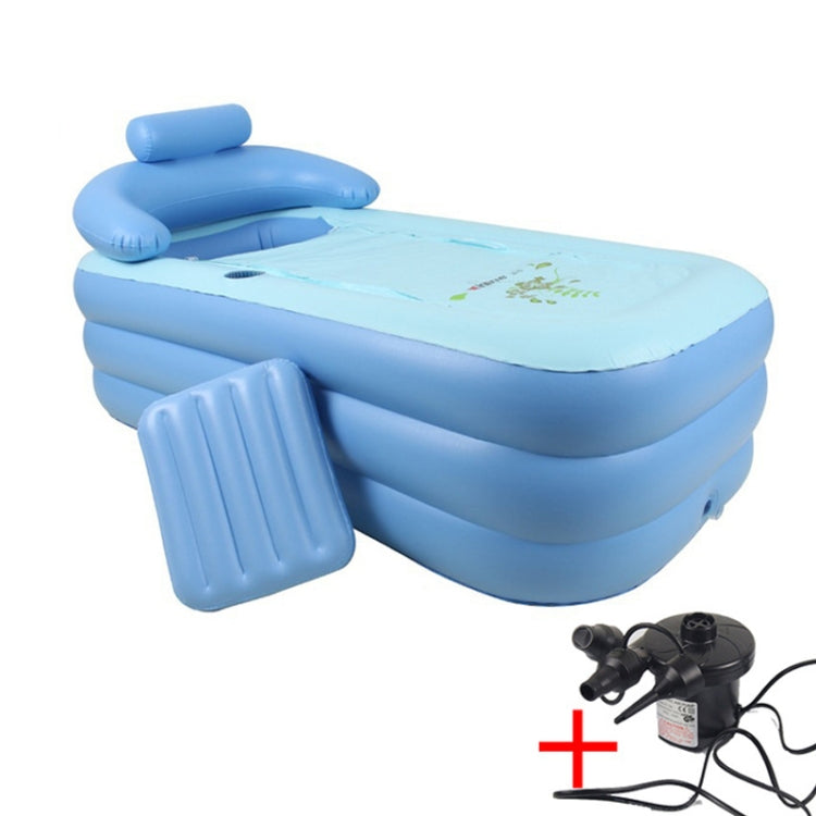 YT-038 Collapsible Sponge Bottom Inflatable Warm Bath Adult Bath Baby Swimming Pool with Charging Pump Reluova