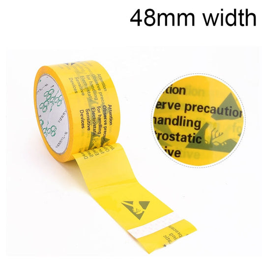 Durable Anti-static Warning Area Pattern Sealing Tape Warning Tape, Size: 45m x 48mm