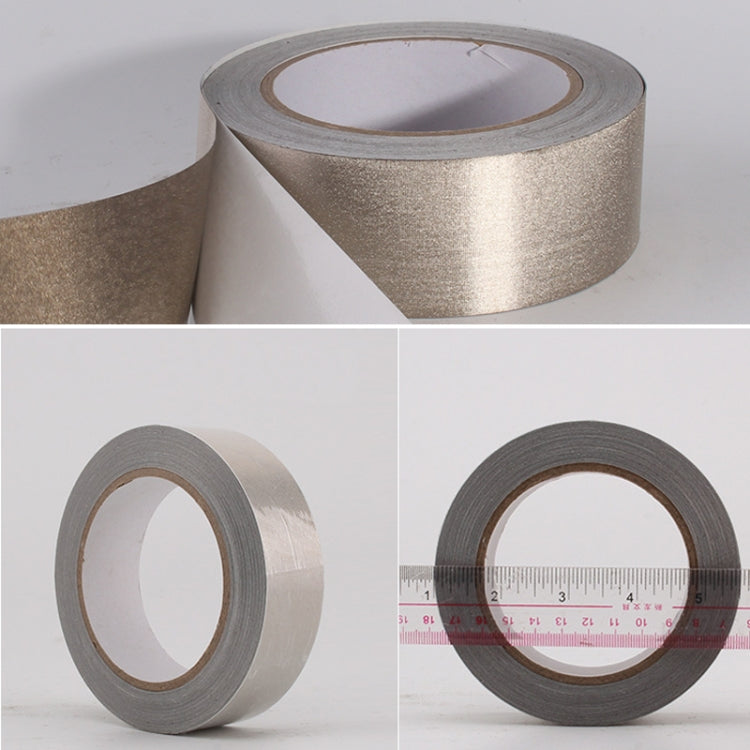 Plain Weave Double-sided Conductive Cloth Adhesive Cloth Single Sided Adhesive EMI Shielding Button Repairs, Size: 20m x 1cm My Store