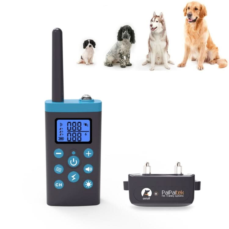 Automatic Anti Barking Collar Pet Training Control System + Electric Shock PU Leather Collar for Dogs.